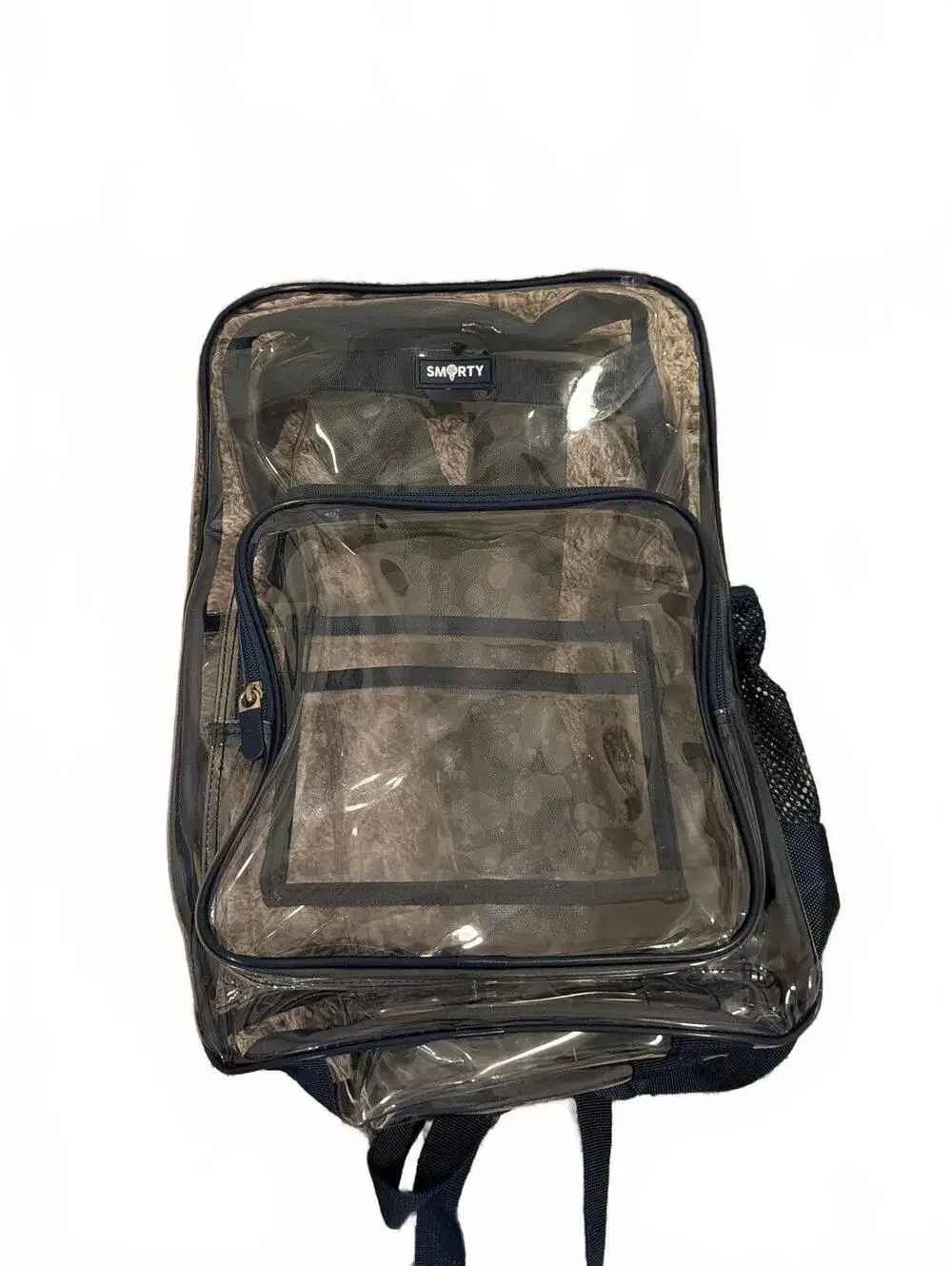 SMARTY Clear Navy Backpack Transparent School Bag